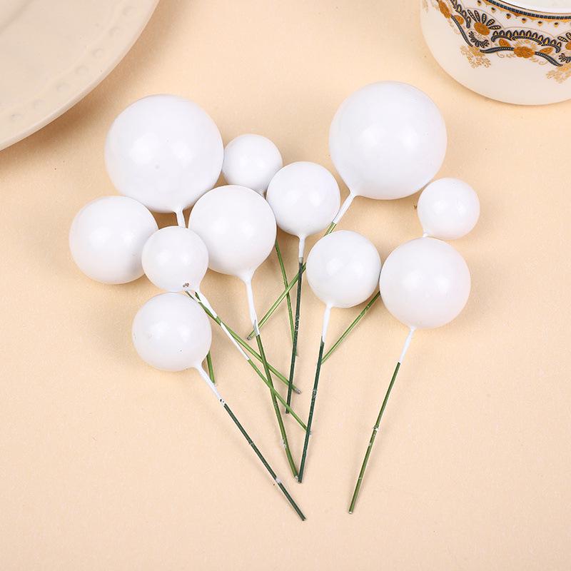 Cross-Border Cake Decorating Round Balls: Gold & Silver DIY Foam Inserts for Baking & Dessert Displays