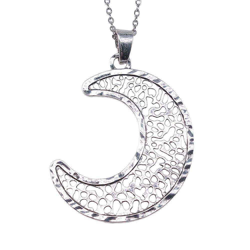 Pentagram keltisk knut hänge stjärna Halsband måne sol Smycken Amulett hantverk 45 cm eller 70 cm lång kedja