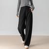Wool Gray Straight-Leg Suit Pants Women'S New Spring Drape Women'S Pants Casual Pants Scimitar Wide-Leg Pants