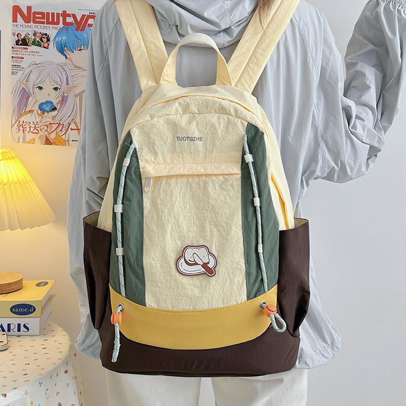 New lightweight backpack female high school student class schoolbag large capacity computer backpack male