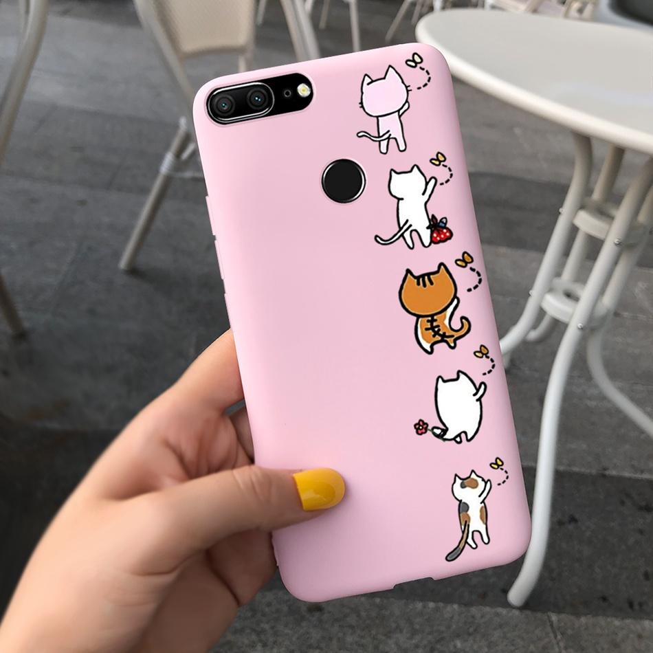 Cute Cartoon Phone Case For Honor 9 Lite LLD-L21 Candy Color Soft Silicone Back Cover For Honor 9 STF-L09 Funda Honor9 9Lite