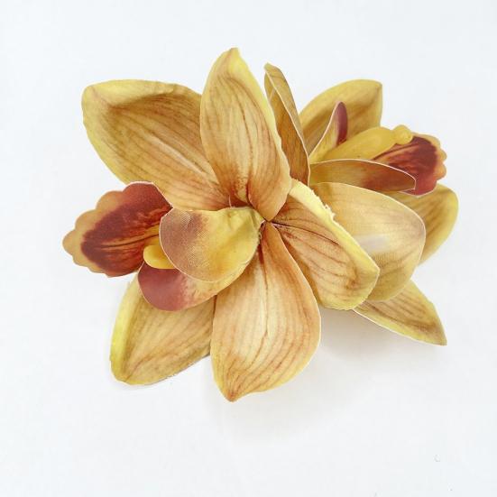 Hairpin Soft Fabric Flower Hairpin Realistic Orchid Design Lightweight Decorative Hair Clip
