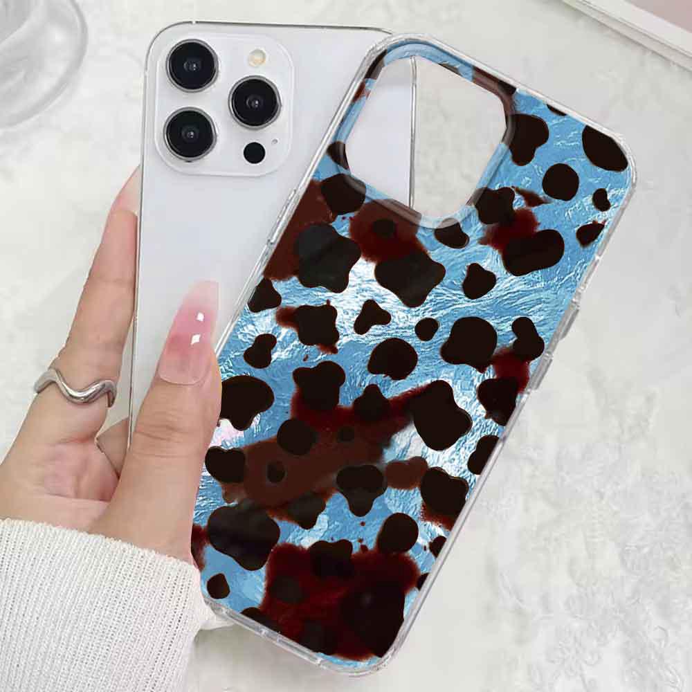 Fashion Gold Leopard INS Print Women Gilrs Phone Case for Samsung Galaxy S25 S24 S23 S22 S21 S20 FE Plus Ultra Silicone Cover