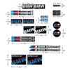 Hot Motorcycle Body Stickers For BMW E93 F10 F20 F30 F40 F15 F25 F26 F31 F49 F86 M3 M5 X3 x1 e46 M Film Vinyl Decals Reflective AY7