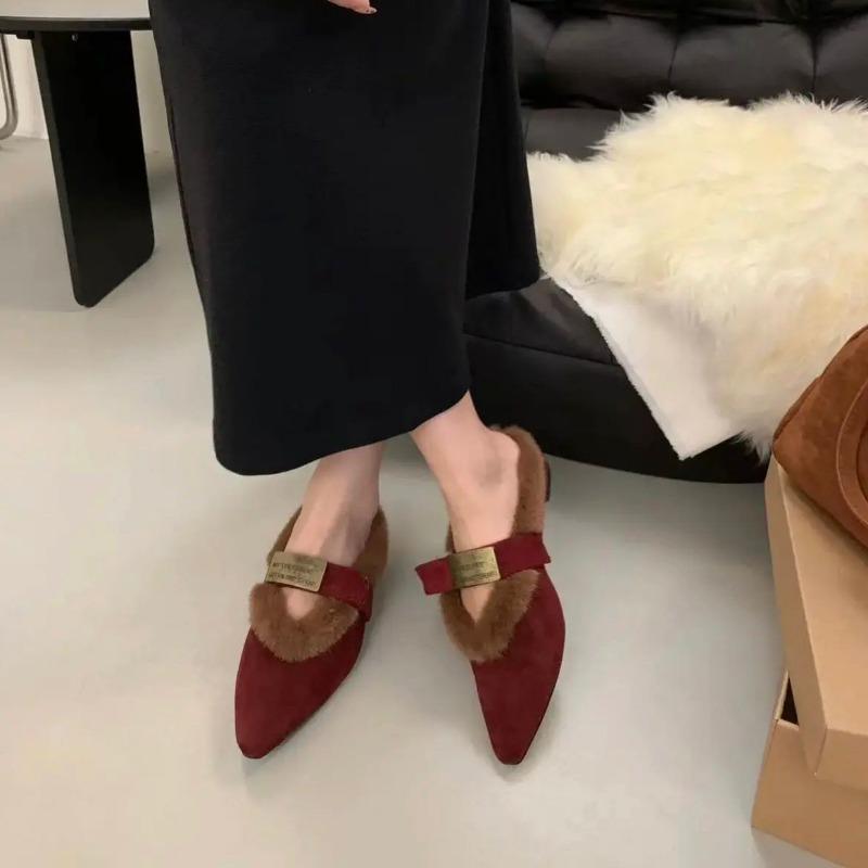 

2024 Брендовая женская обувь Baotou, женские тапочки, модные повседневные тапочки с леопардовым принтом, женские новые тапочки на плоской подошве с металлическим декором 40