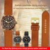 For TUDOR Black Bay Qicheng Bronze Little Red Flower Zenith Vintage Genuine Leather Watch Strap Men 22mm 23mm Cowhide Wristband