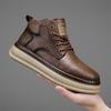 Autumn and Winter New Outdoor Casual Shoes Men's Large Size Martin Boots Fashion Trend Versatile Thick-soled Zhongbang Men's Short Boots