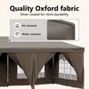 Foldable Party Tent with Side Walls Taupe 3x6 M