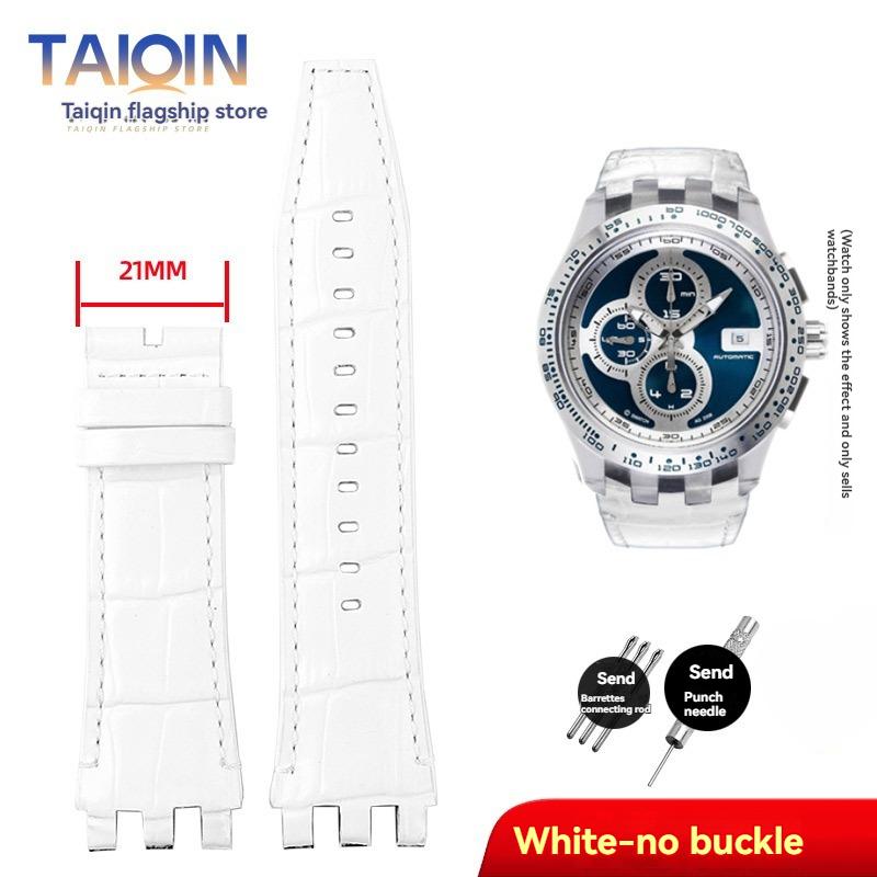 

Для Swatch SVGK403 SVGK407 SVGB400 SVGB402 SVGB408 Ремінець для годинника зі справжньої шкіри 22 мм Чоловічий Браслет Ремінець Аксесуари 22mm