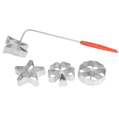 4Pcs Cake Printing Pastry Mold Dessert Maker Waffle Model Baking Tool Set