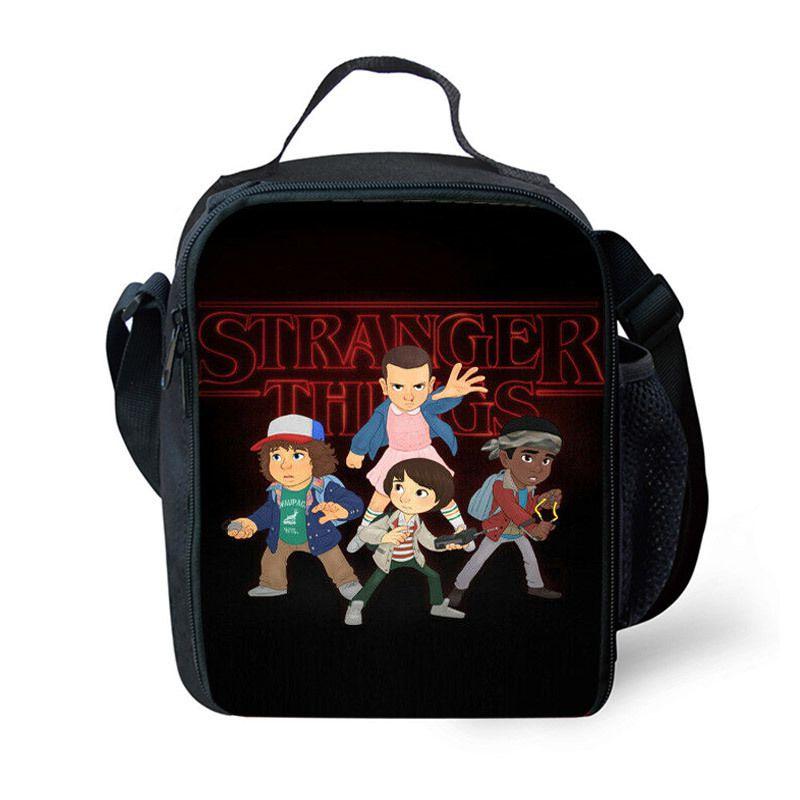Stranger Thing Insulated Lunch Bag For Kids And Students With Adjustable Strap Perfect For Picnics And Outdoor Adventures