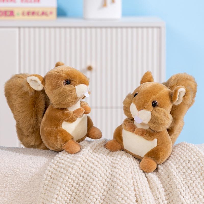 Cute Simulated Plush Toy Squirrel Doll Cartoon Big Tail Doll Grab Machine Gift