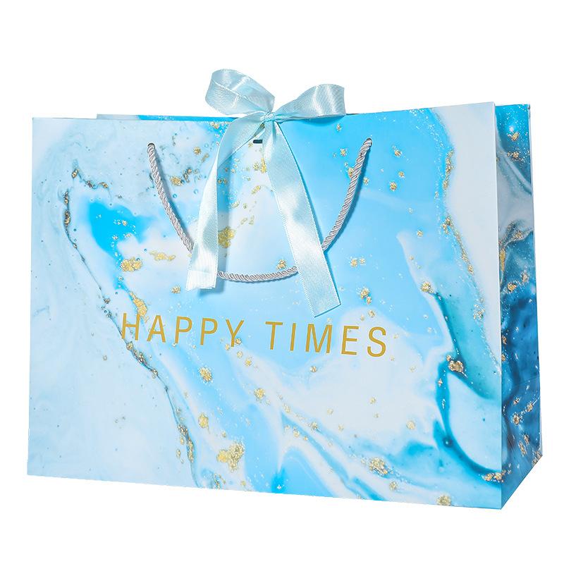 Ins Style, Gift Bag, Marble Pattern, Handbag, Packaging Bag, Souvenir Paper Bag, Holiday Gift Bag, Clothing Bag
