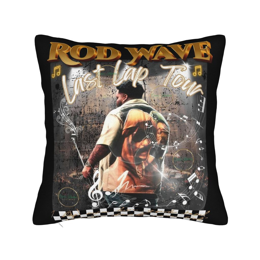 Printed Rod Wave Hip Hop Rapper Pillowcase Polyester Cushion Cover Decorative Singer Music Pillow Case Cover Home Zipper