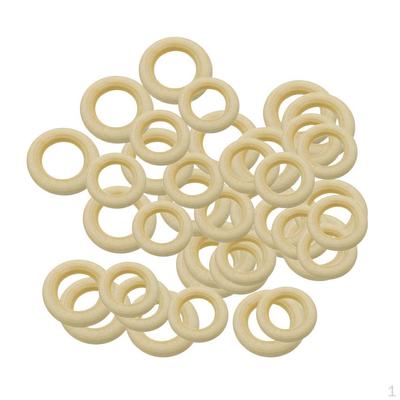 40 Stück 25 mm 30 mm DIY Holzperlen Verbinder Kreise Ringe Holz passend zum Zahnen Basteln