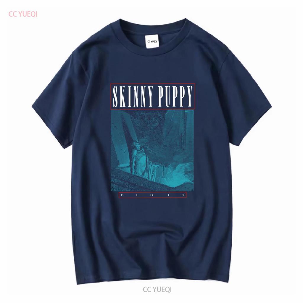 80s 90s Skinny Puppy Band T Shirt Long or Short Sleeves Vintage Washed Top For Everyday Wear Unisex Designer Clothes Slightly