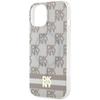 Dkny Dkhmp15Shcptse Iphone 15 / 14 / 136.1 Beżowy/Beige Hardcase Iml Checkered Mono Pattern & Printed Stripes Magsafe