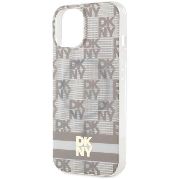 Dkny Dkhmp15Shcptse Iphone 15 / 14 / 136.1 Beżowy/Beige Hardcase Iml Checkered Mono Pattern & Printed Stripes Magsafe
