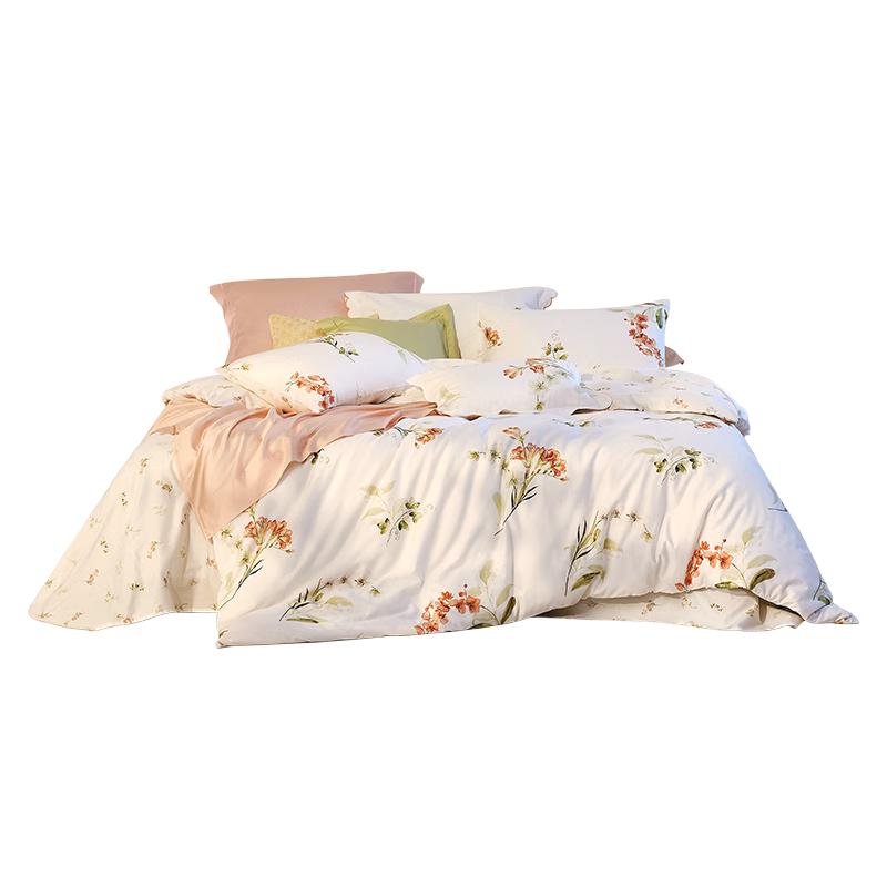 Luolai 100% Pure Cotton Bedding Set 1.2m 3-Piece Set (Duvet 150x215cm)