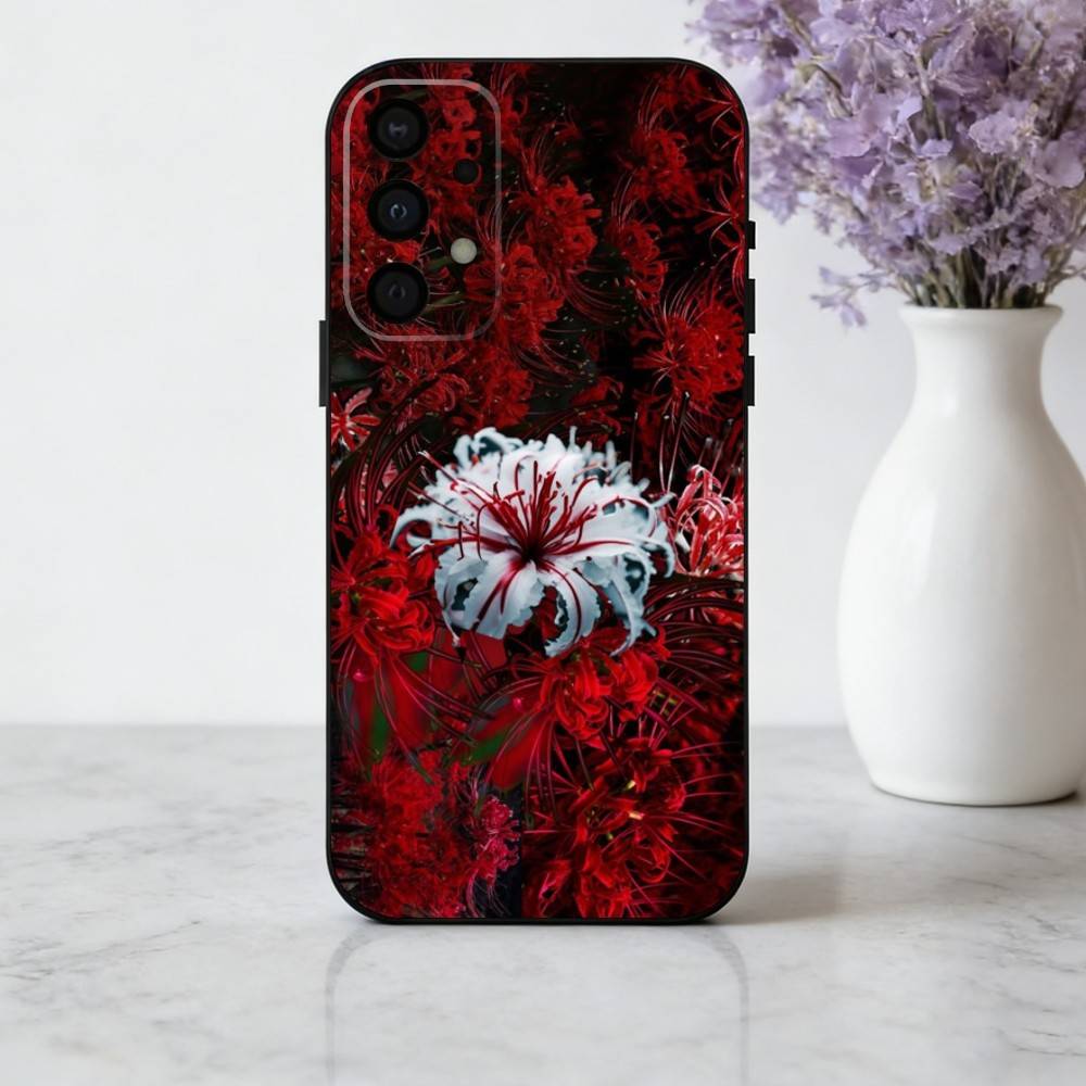 G-Ghoul R-Red Spider Lily Tokyo phone Case For Samsung Galaxy A73,A72,A71,A70,A53,A52,A51,Others Soft Black Shell