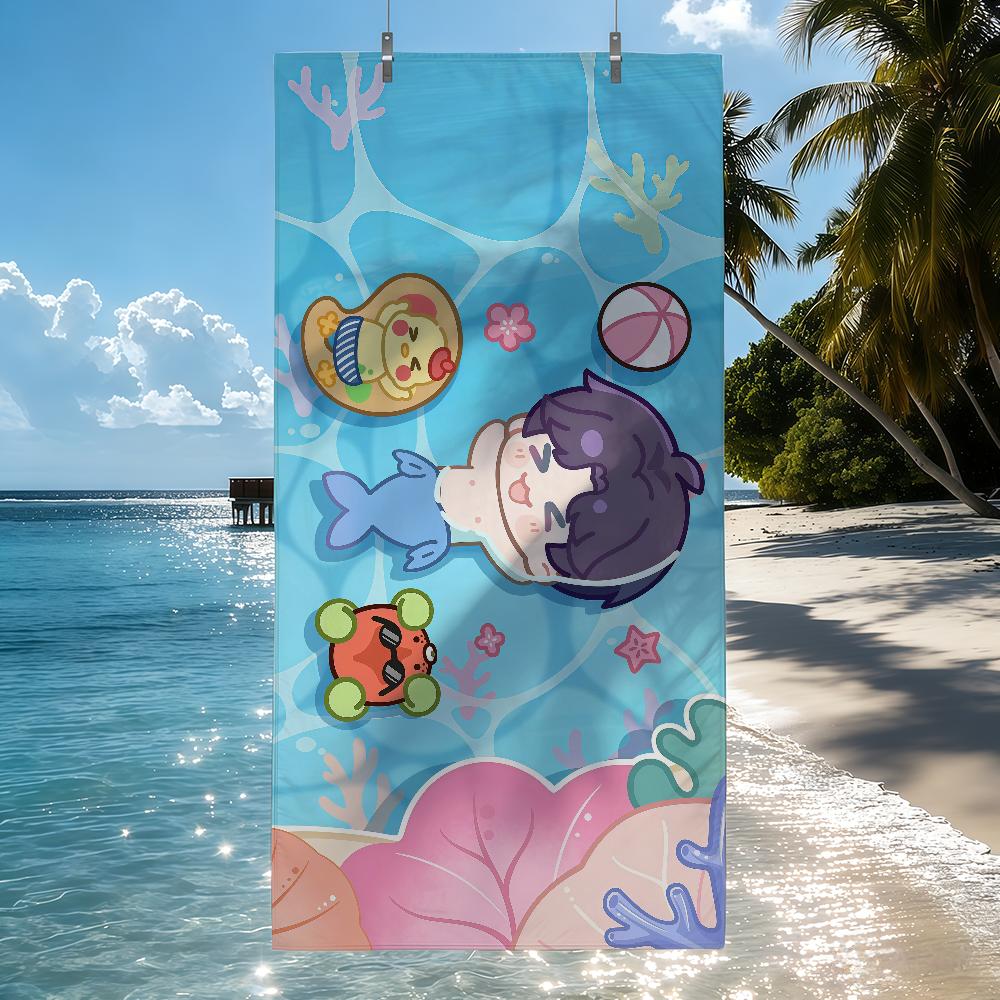 Game Love and Deepspace Caleb Towel Quick Drying Beach Towels Are Suitable For Swimming Pools Camping Yoga And The Gym