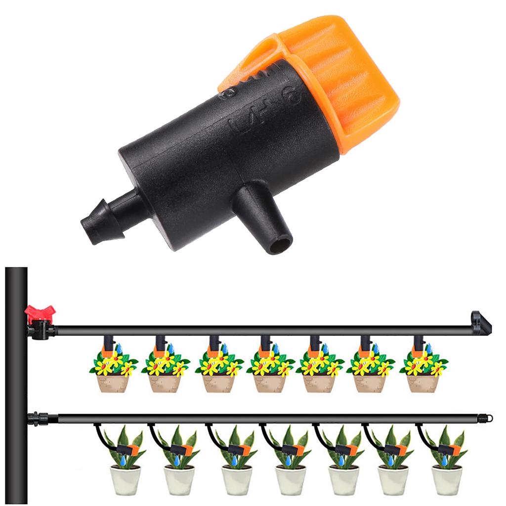 0~40L/0~60L Flow Rate Adjustable Dripper 4/7mm Hose Garden Orchard Plants Flowers Micro Drip Irrigation Sprinkler Head 10/100Pcs