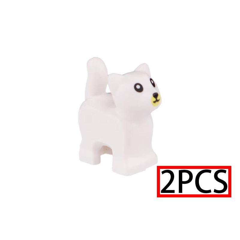 MOC Stadt Mini Süßes Tier Bär Schaf Ziege Huhn Hund Schwein Familie Bauernhof Bausteine Zubehör Kinderspielzeug Weihnachtsgeschenk