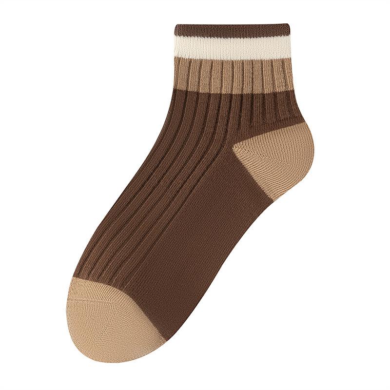Socks, Sweat-Absorbing And Odor-Proof Autumn Socks, Maillard Double-Needle Breathable Cotton Socks, Trendy Versatile Socks