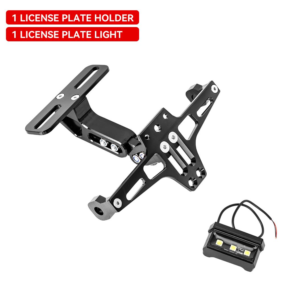 Motorcycle Adjustable Tail Eliminator License Plate Bracket Turn Signal Light For Yamaha Honda Bmw Suzuki Cfmoto Mt07 Mt09 Fz07