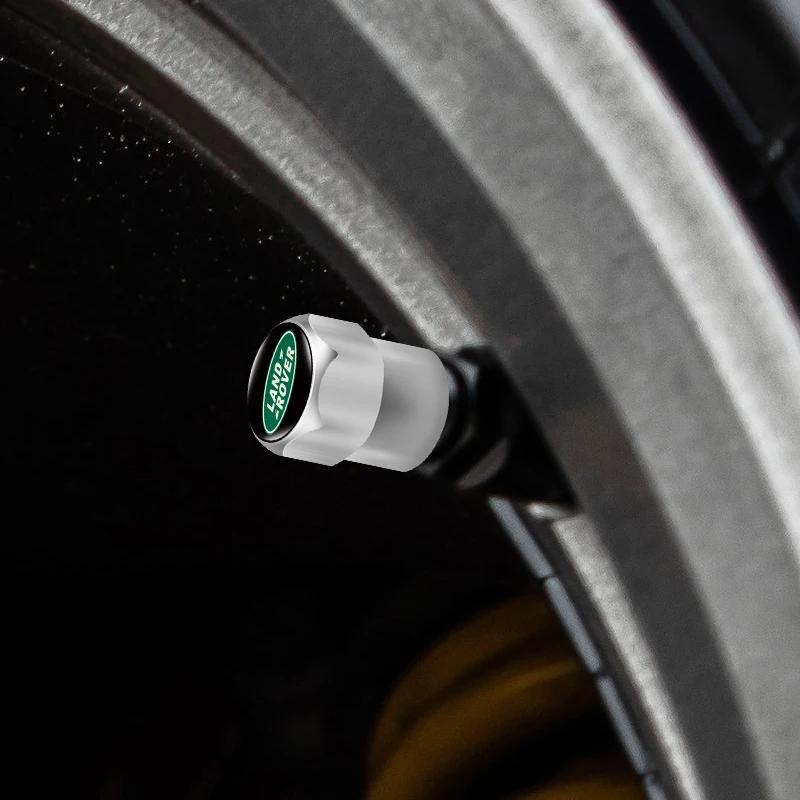 4Pcs Aluminum Alloy Car Tire Cap Stylish Car Logo Wheel Valve Caps for Land Rover Range Rover Discovery Guardian 4 Freelander 2 NG6