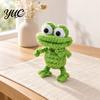 Healing Desk Ornament Hand?Crocheted Ugly Frog Keychain, Handmade Crochet Bag Charm Pendant, Unique Stuffed Toy Multi?use Desktop Ornament,