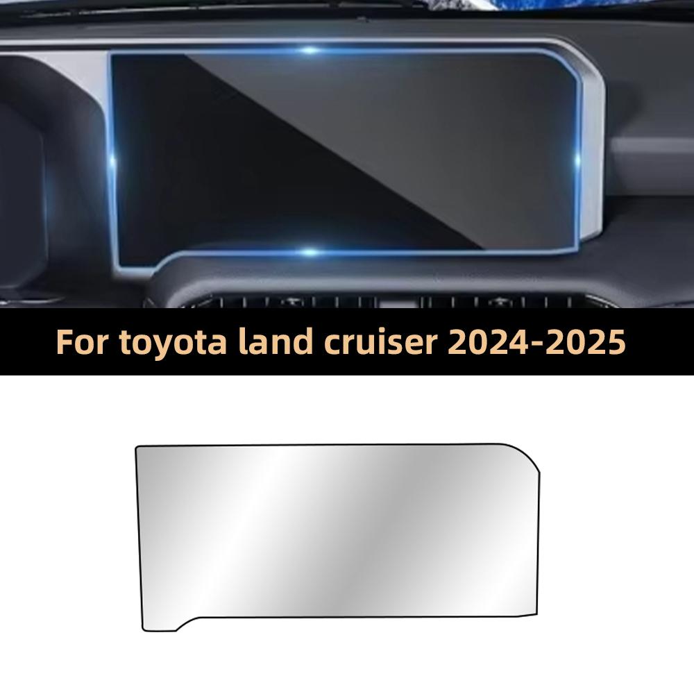 For Toyota Land Cruiser Prado 2024 2025 Navigation Instrument Screen Protector HD Tempered Glass Film with Foam Box Packaging.