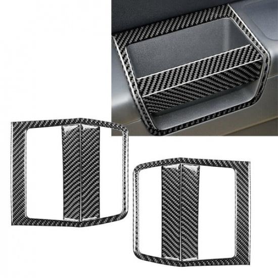 For Dodge Challenger 08-14 6x Carbon Fiber Interior Door Pusher Panel Cover Trim