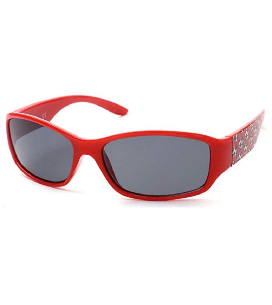 Kiddus Kids Sunglasses for Ages 4-8, a huge hit in Spain, Polarized Lenses with 100% UV Protection, Rojo Football