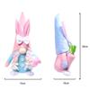 M-Modern-Easter Gnome Bunny Set - 2Pcs Handmade Swedish Tomte Plush Rabbits Set With Easter Egg And Carrot, Suitable As Easter D