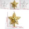 Impressive Silver 22cm Star Tree Topper Creative Hollow Plastic Christmas Decor Item