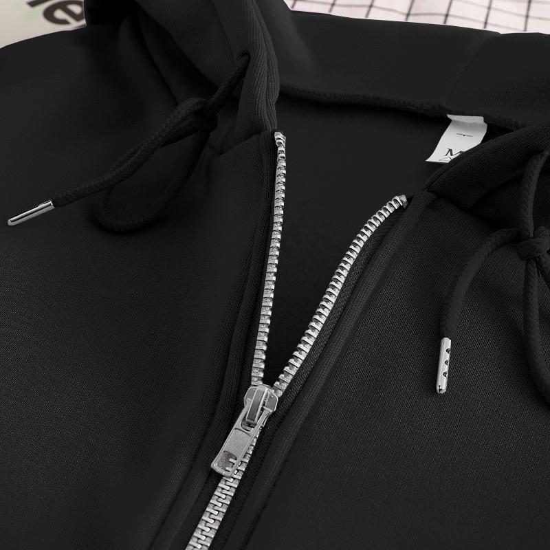 Unisex Hooded Zip-Up Sweatshirt Oversized Streetwear Pullover With Print Design