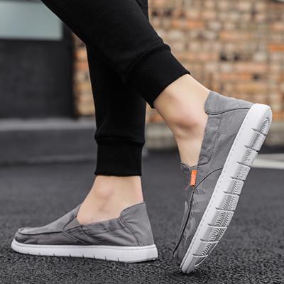 Summer Canvas Shoes Breathable New Men's Versatile Flat Ice Silk Casual Shoes Lazy One Pedal Old Beijing Cloth Shoes