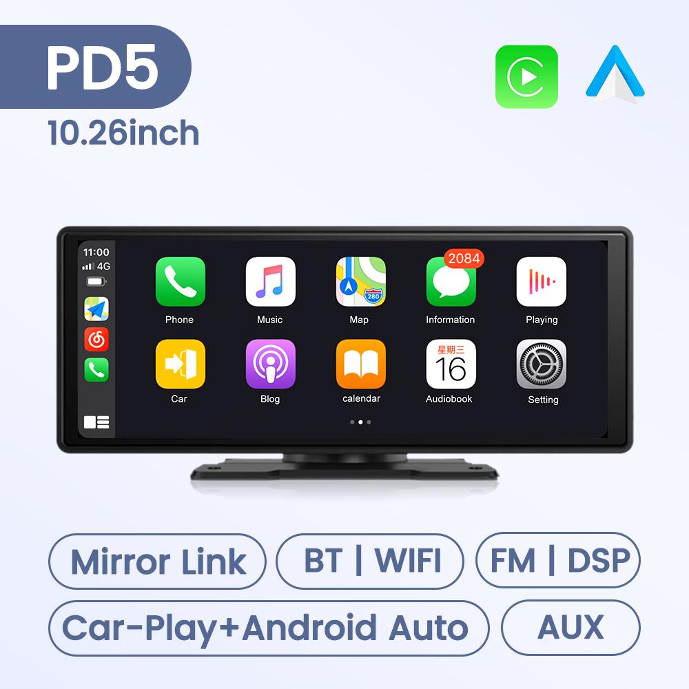 10.26/6.86inch Universal Car Raido Screen Multimedia Player Smart Screen Car Intelligent Systems Wireless Android Auto Carplay
