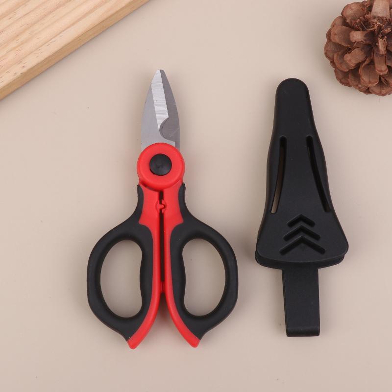 Industrial-Grade Heavy-Duty Cable Cutters Electrician'S Shears, Non-Slip Manual Wire Strippers, Household Shears (With Sheath)
