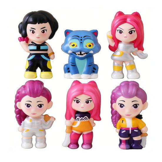 Anime Quetschspielzeug Langsam aufsteigende Figur Weiches Fidget Toy mit süßem Charakterdesign Tragbares Stressabbau-Entspannungs-Gadget für Fans Sammler