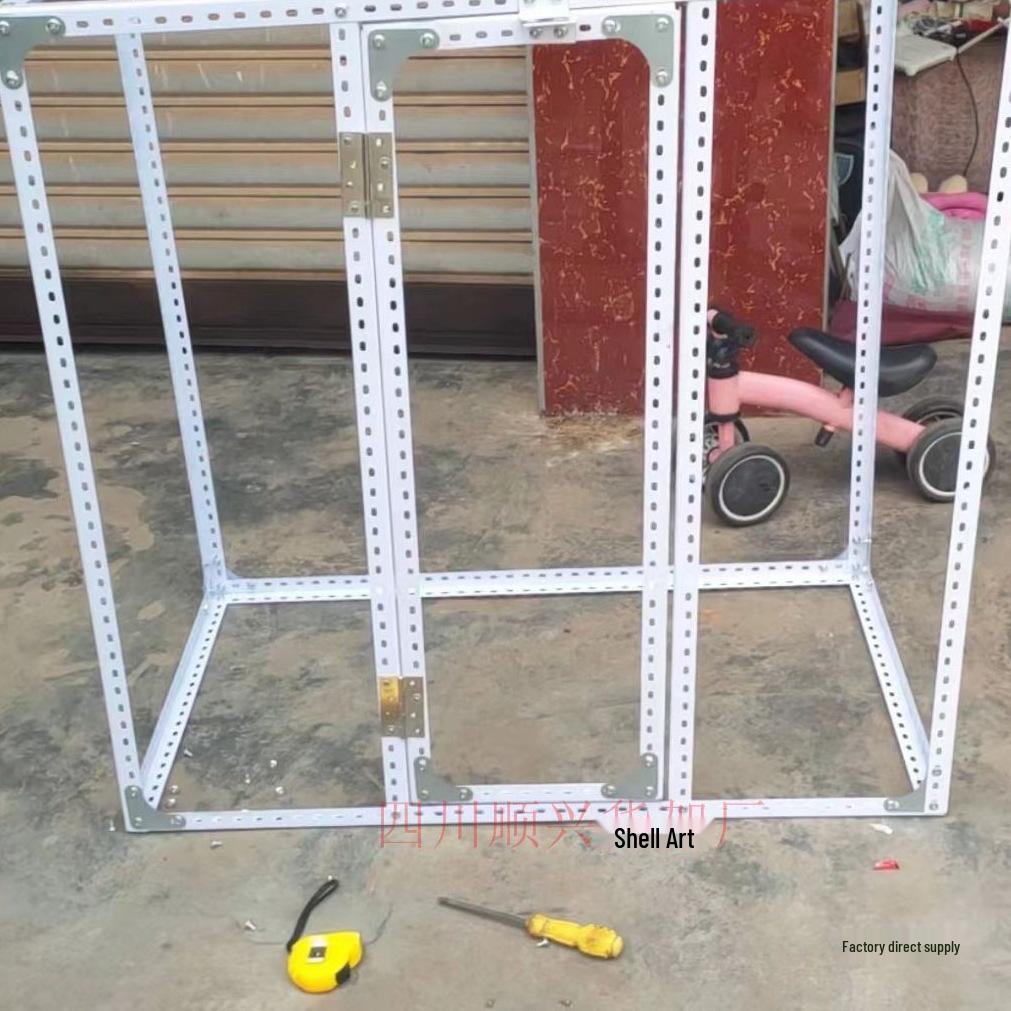 Universal Cage Rack: Suitable for Birds, Pigeons, Rabbits, Chickens, and Pets with Adjustable Angle Iron Shelves and Modular Design for Versatile Use.