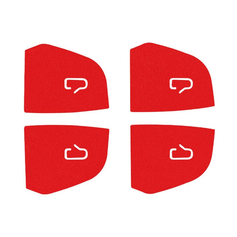 4pcs Luxury Door Switch Patch Custom Fit Suede Trim Sticker Cover Car Door Lock Cover for Tesla Model 3/Y Juniper Launch 2025