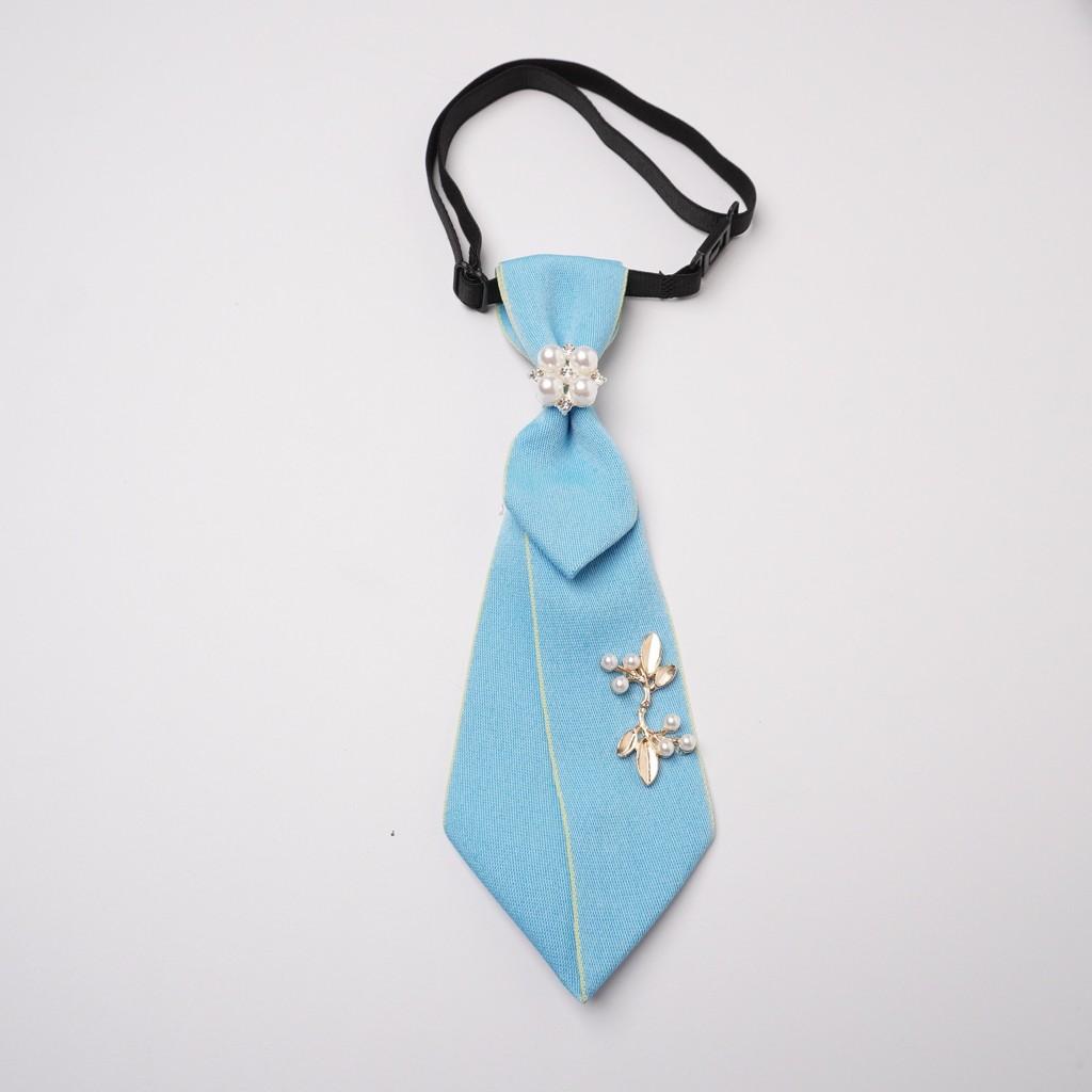 Necktie With Pearl Embellishments For Men And Women Suitable For Office And Formal Wear