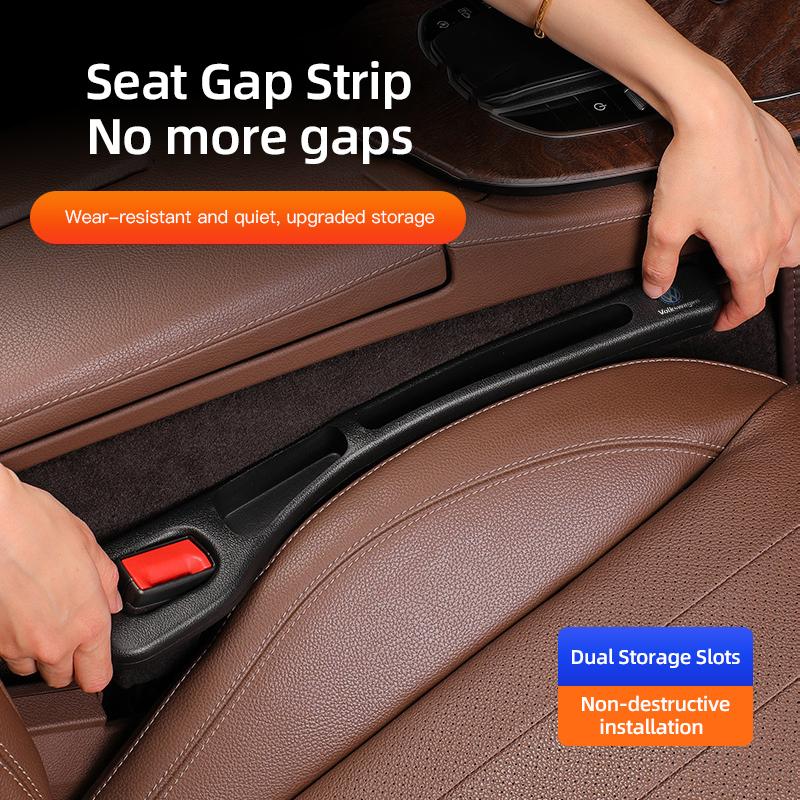 2Pcs Car Seat Gap Filler Strip Leak Proof Storage Accessories For VW GTI Polo Golf MK6 Passat Tiguan Arteon T-ROC Jetta ID.3 CC BCF1
