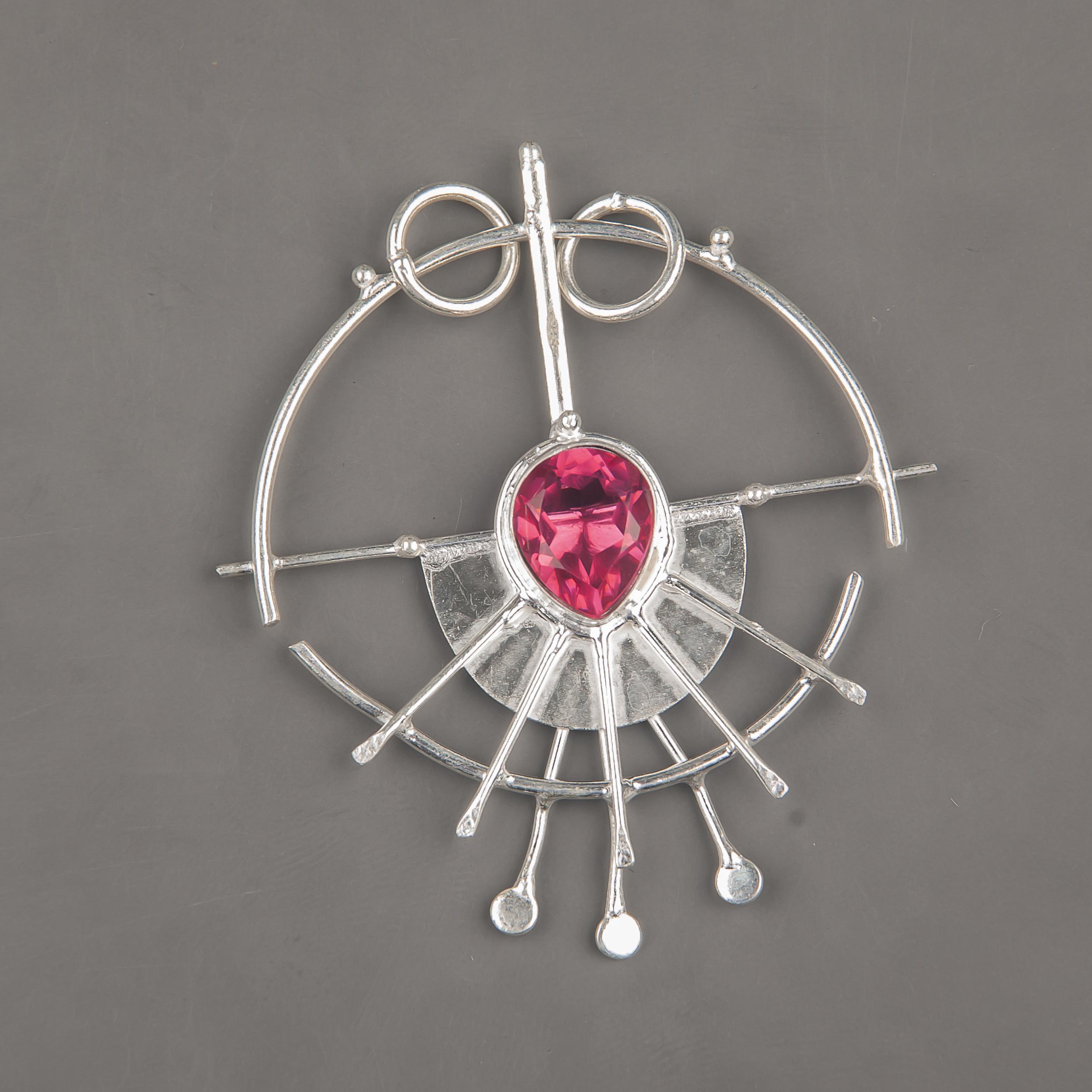 

Ювелирные изделия с розовым турмалином, кулон из цельного серебра 925 пробы с драгоценными камнями, украшения ручной работы, на День памяти 2.2 Inches розовый