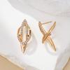 Sparking Micro-Set Natural Zircon Dangle Earrings For Women Fashion  Rose Gold Color Unique Design Daily Fine Jewelry