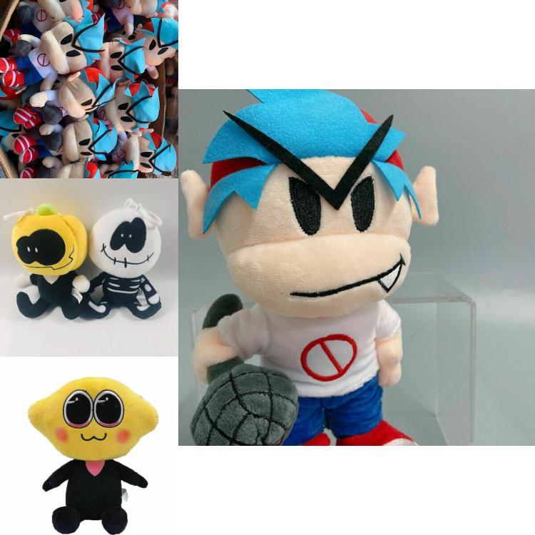 Friday Night Funkin Plush Toy Adorably Soft Fnf Whitty And Boyfriend Lemon Demon Doll For Kids