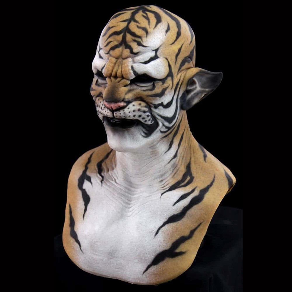 Halloween Shere Khan Tiger Latex Headgear Mask for Stage Performance