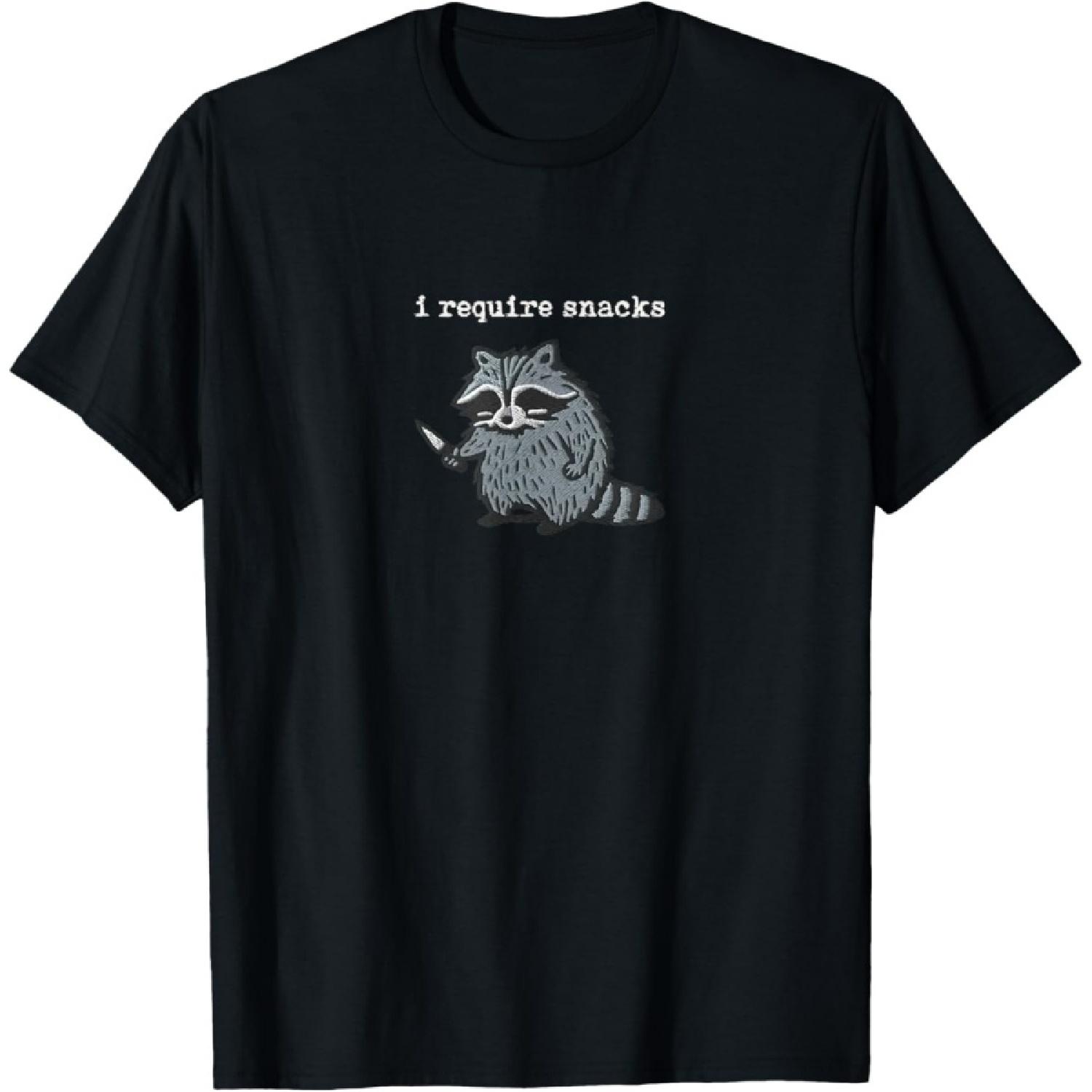 

i Require Snacks Raccoon T-Shirt(2) XXXXXL чорний